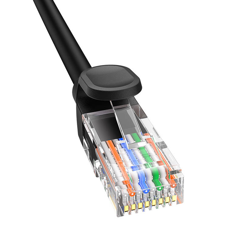 Baseus Ethernet CAT5, mrežni kabel od 2 m (crni) (paket od 5 komada)