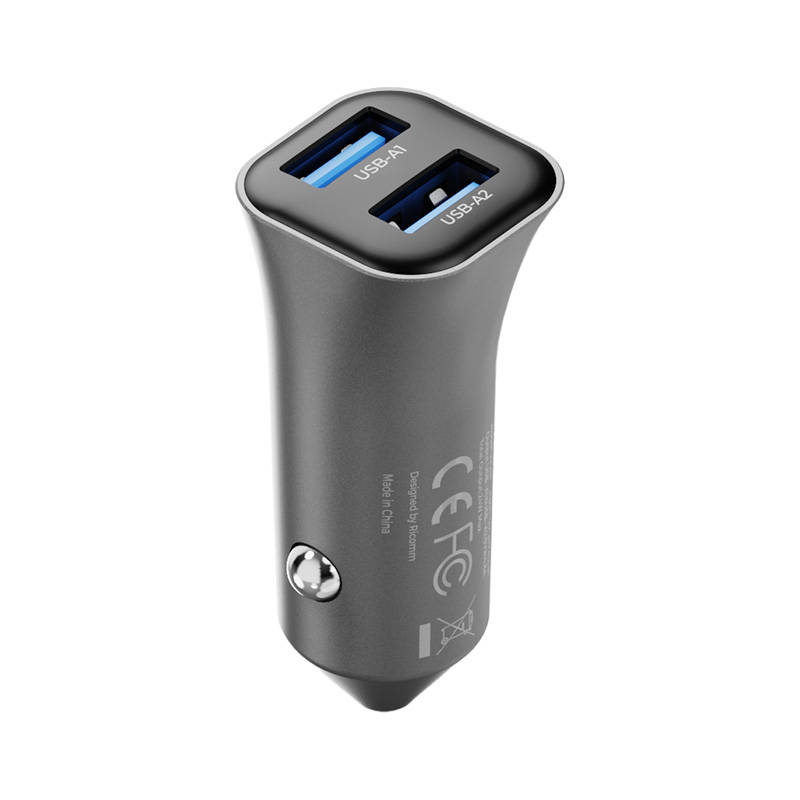 Auto punjač 24W Ricomm RA241 2xUSB-A