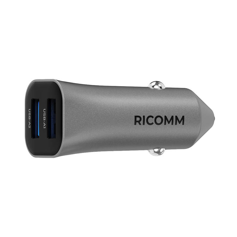 Auto punjač 24W Ricomm RA241 2xUSB-A