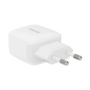 Zidni punjač 25W PD Ricomm RC252 EU, 1xUSB-A, 1xUSB-C + 2,1m USB-C kabel