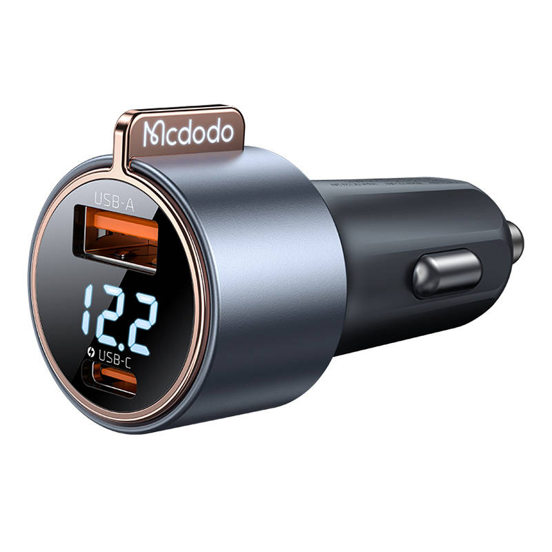 Mcodo CC-5670 75W digitalni zaslon PD 1*USB-A 1*USB-C auto punjač