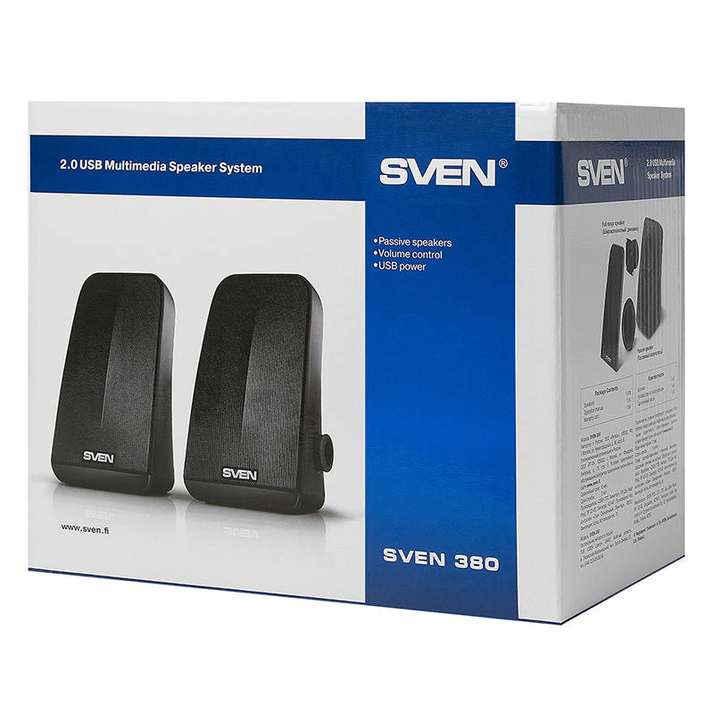 Zvučnici SVEN 380 USB (crni)