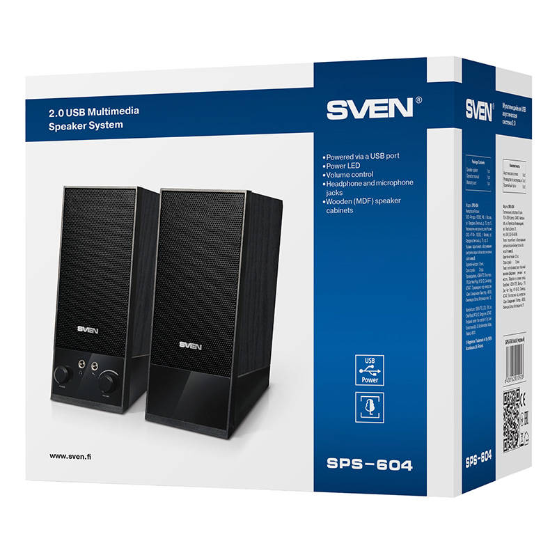 Zvučnici SVEN SPS-604 4W USB (crni)