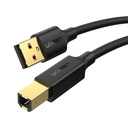 USB 2.0 A-B kabel za pisač UGREEN US135, pozlaćen, 1,5m (crni) (paket od 5 komada)