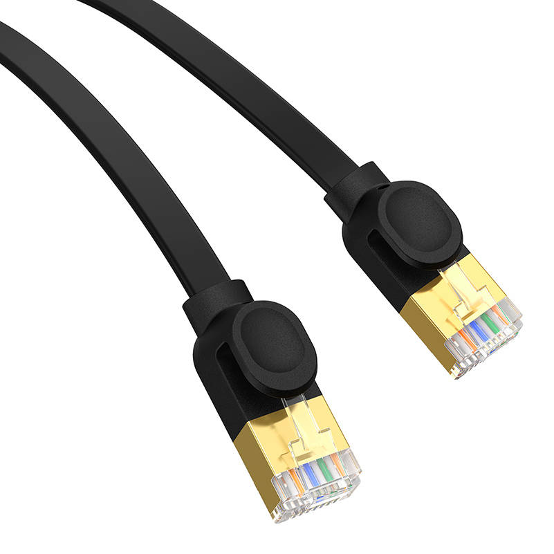 Baseus Cat 7 UTP Ethernet RJ45 kabel ravni 0,5m crni