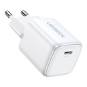 Punjač UGREEN 15324 Nexode mini, USB-C, PD3.0, QC4.0, GaN, 20W (bijeli)