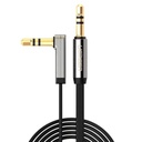 UGREEN mini jack 3,5 mm AUX ravni koljenasti kabel 1 m (crni) (paket od 5 komada)