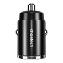 Auto punjač Choetech TC0006 1x USB-A, 1x USB-C 30W PD 3.0 (crni)