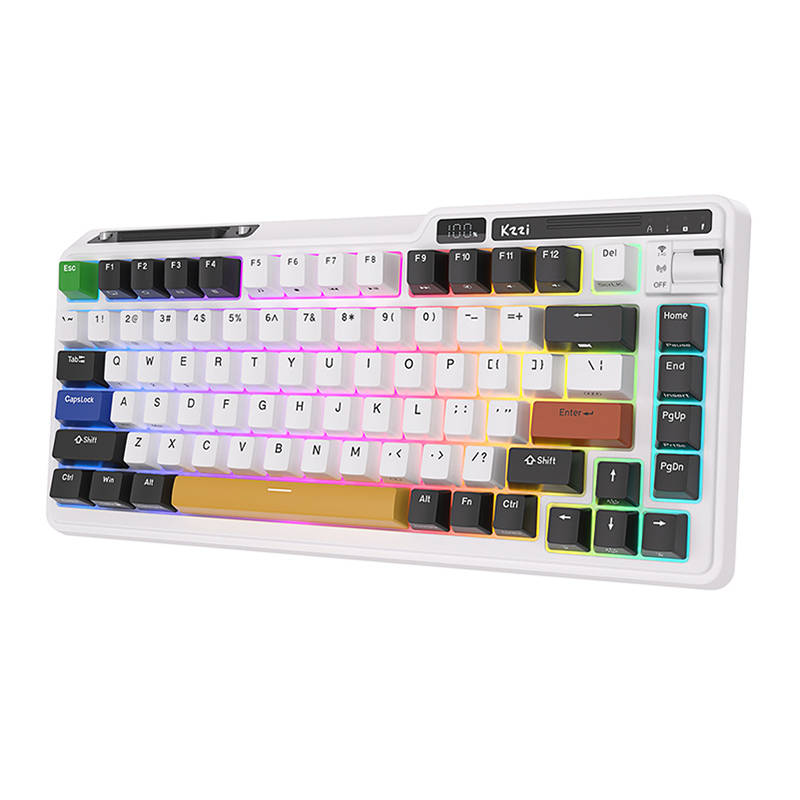 Mehanička tipkovnica Royal Kludge KZZI K75 pro RGB, Moment Switch (crno-bijelo)