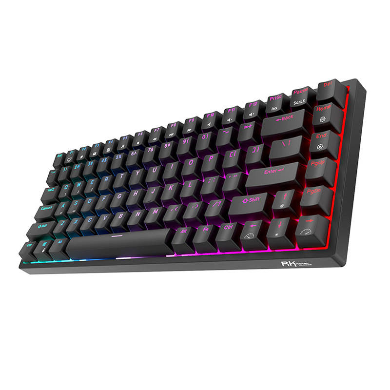 Mehanička tipkovnica Royal Kludge RK84 RGB, crveni prekidač (crna)