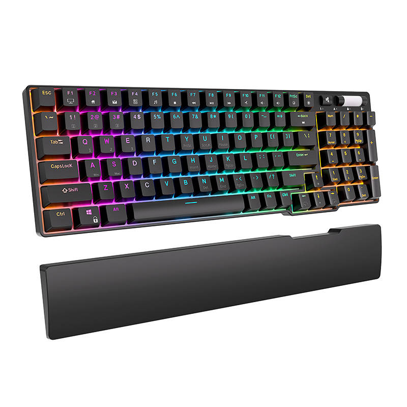 Mehanička tipkovnica Royal Kludge RK96 RGB, crveni prekidač (crna)