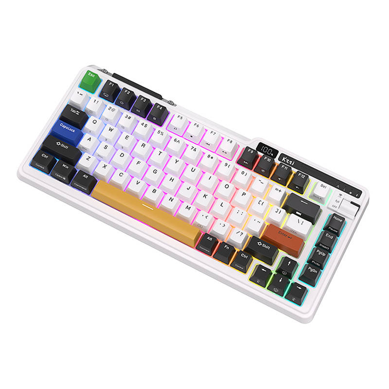 Mehanička tipkovnica Royal Kludge KZZI K75 pro RGB, Eternity Switch (crno-bijelo)