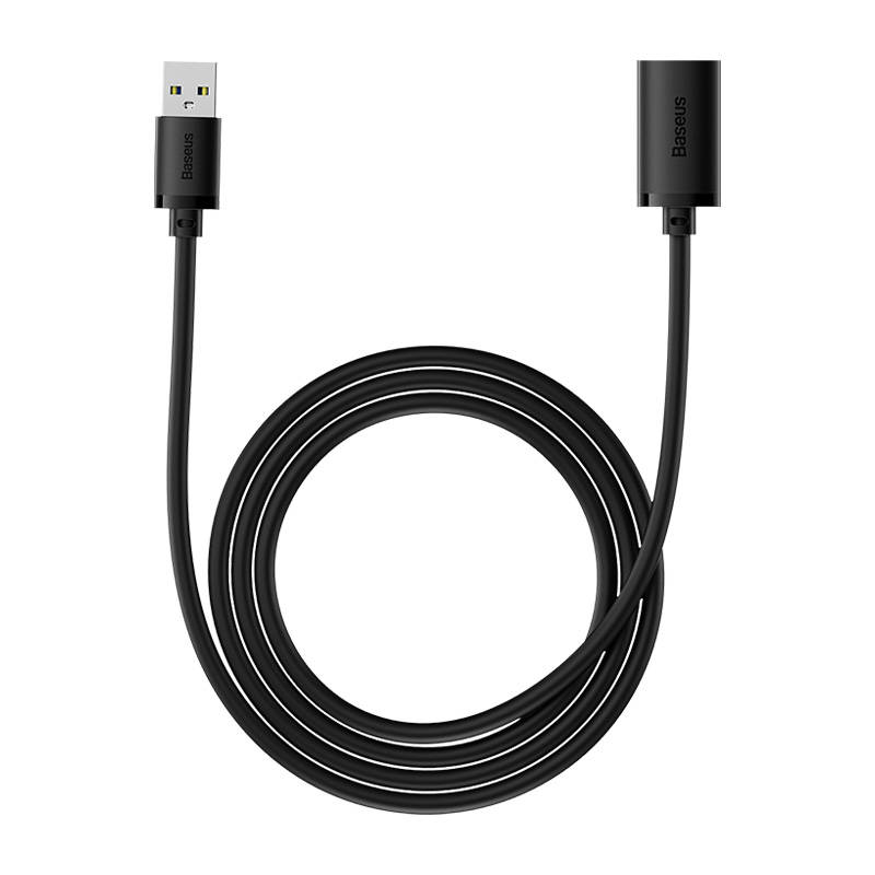 USB 3.0 produžni kabel Baseus muški na ženski, serija AirJoy, 1,5 m (crni)