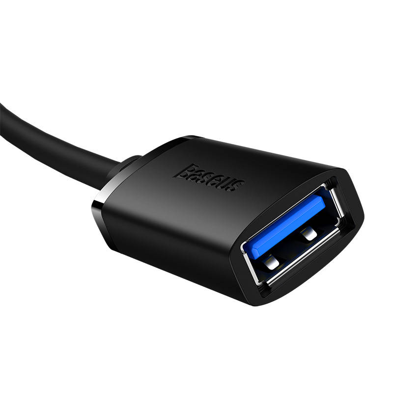 USB 3.0 produžni kabel Baseus muški na ženski, serija AirJoy, 1,5 m (crni)