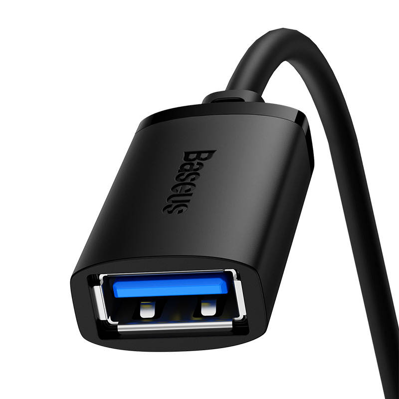 USB 3.0 produžni kabel Baseus muški na ženski, serija AirJoy, 1,5 m (crni)