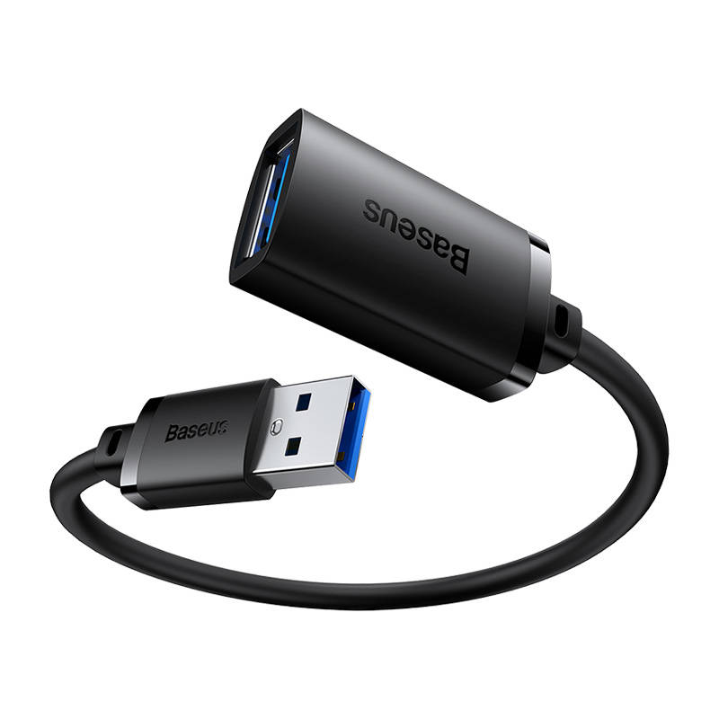 USB 3.0 produžni kabel Baseus muški na ženski, serija AirJoy, 5m (crni)