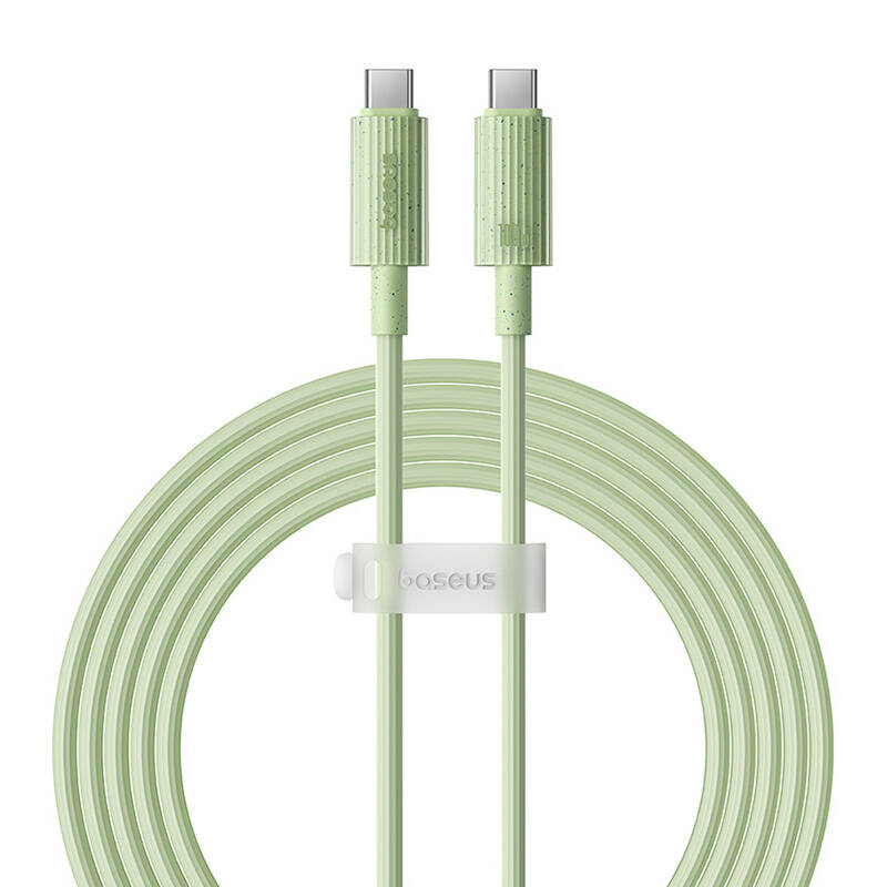 Kabel za brzo punjenje Baseus USB-C na USB-C Habitat Series 2m 100W (zeleni)