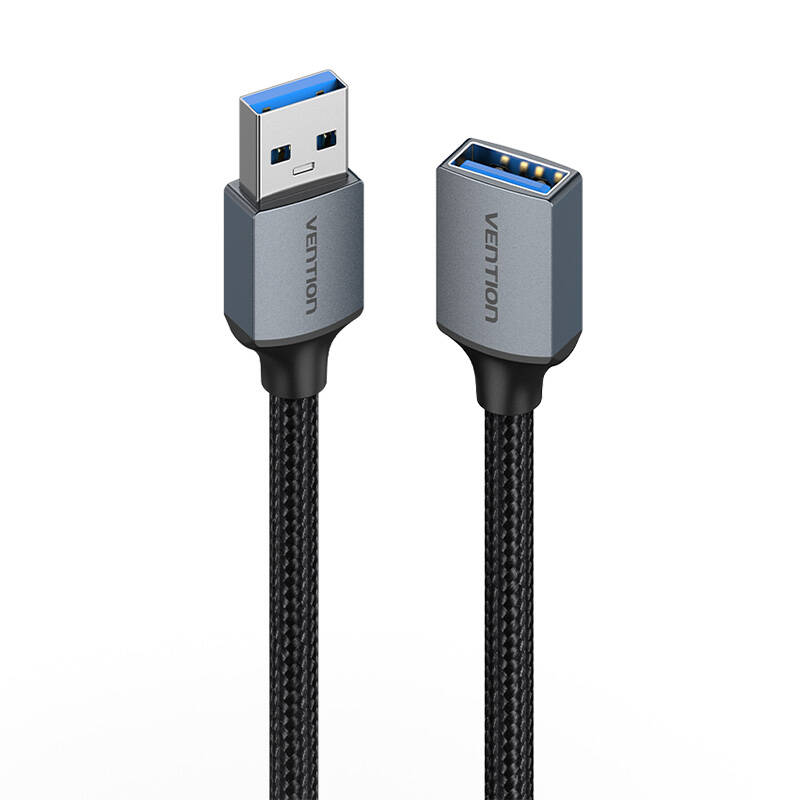 Produžni kabel USB 3.0, muški USB na ženski USB-A, Vention 2m (crni)