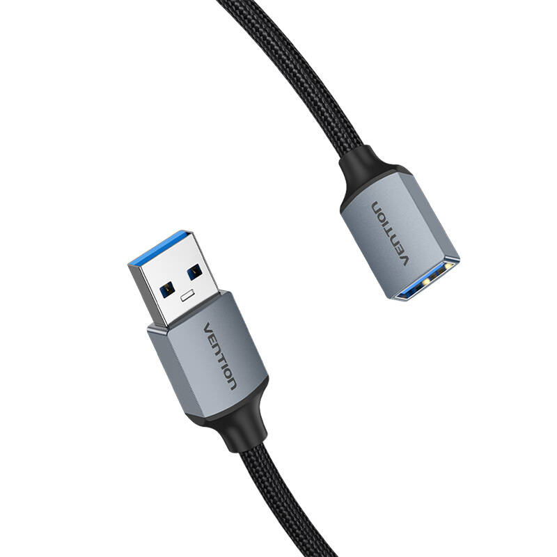 Produžni kabel USB 3.0, muški USB na ženski USB-A, Vention 2m (crni)