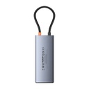 Hub 6u1 Baseus Metal Gleam 2 Series, USB-C do 2xUSB 3.0 +USB-C + HDMI + USB-C PD + Ethernet RJ45