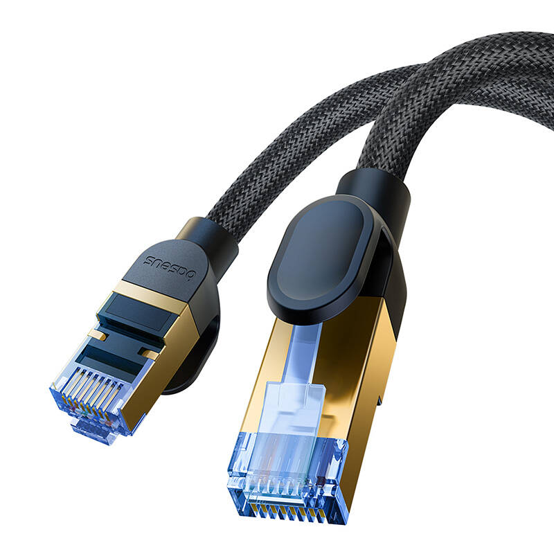 Pleteni mrežni kabel cat.7 Baseus Ethernet RJ45, 10Gbps, 8m (crni)