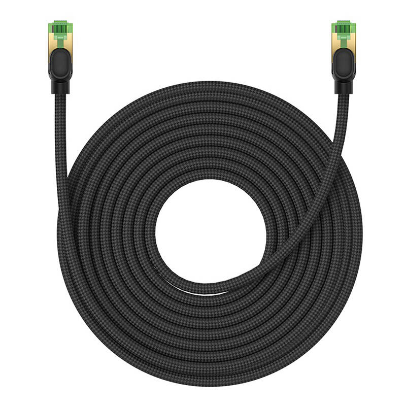 Pleteni mrežni kabel cat.8 Baseus Ethernet RJ45, 40Gbps, 15m (crni)