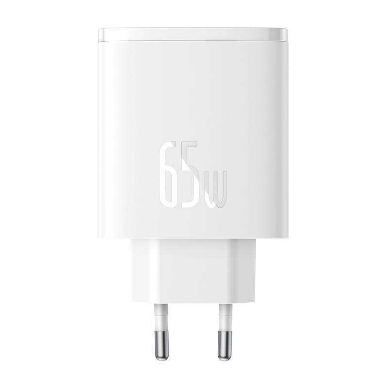 Zidni punjač Baseus OS-Cube Pro 2xUSB-C + USB, 65W (bijeli)