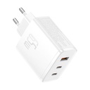 Zidni punjač Baseus OS-Cube Pro 2xUSB-C + USB, 65W (bijeli)