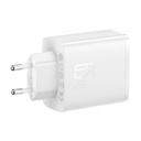 Zidni punjač Baseus OS-Cube Pro 2xUSB-C + USB, 65W (bijeli)