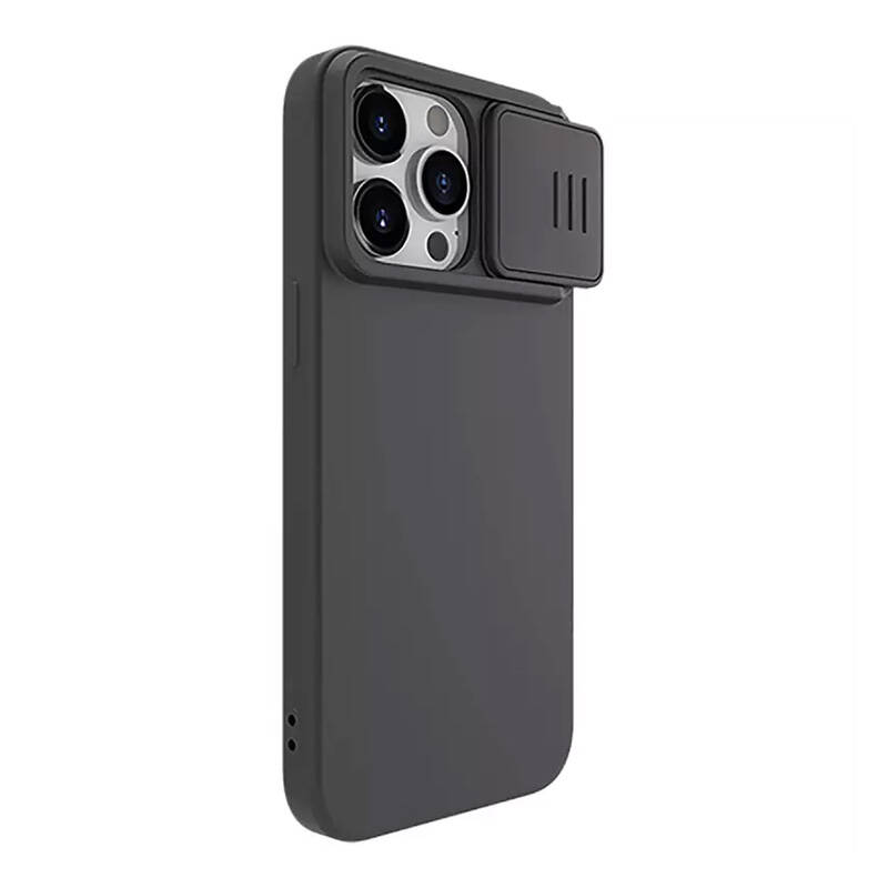 Nillkin CamShield Silky Silicone maska ​​za iPhone 15 Pro (klasična crna))