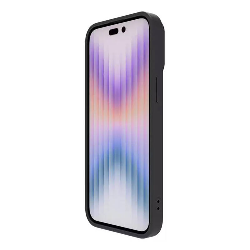 Nillkin CamShield Silky Silicone maska ​​za iPhone 15 Pro (klasična crna))