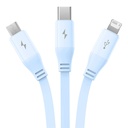 Kabel za punjenje 3w1 Baseus USB na USB-C, USB-M, Lightning 3,5A, 1,1m (plavi)