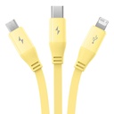 Kabel za punjenje 3w1 Baseus USB na USB-C, USB-M, Lightning 3,5A, 1,1m (žuti)