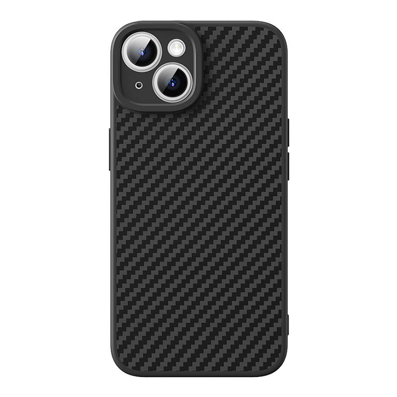 Case Baseus Synthetic Fiber iPhone 15 + kaljeno staklo