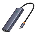 6u1 Hub Baseus UltraJoy USB-C do HDMI4K@30Hz1+3xUSB 3.0+PD+RJ45 (svemirsko siva)