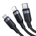 Kabel USB Multi-Use Joyroom S-1T3018A18 3w1 / 3,5A / 1,2m (crni)