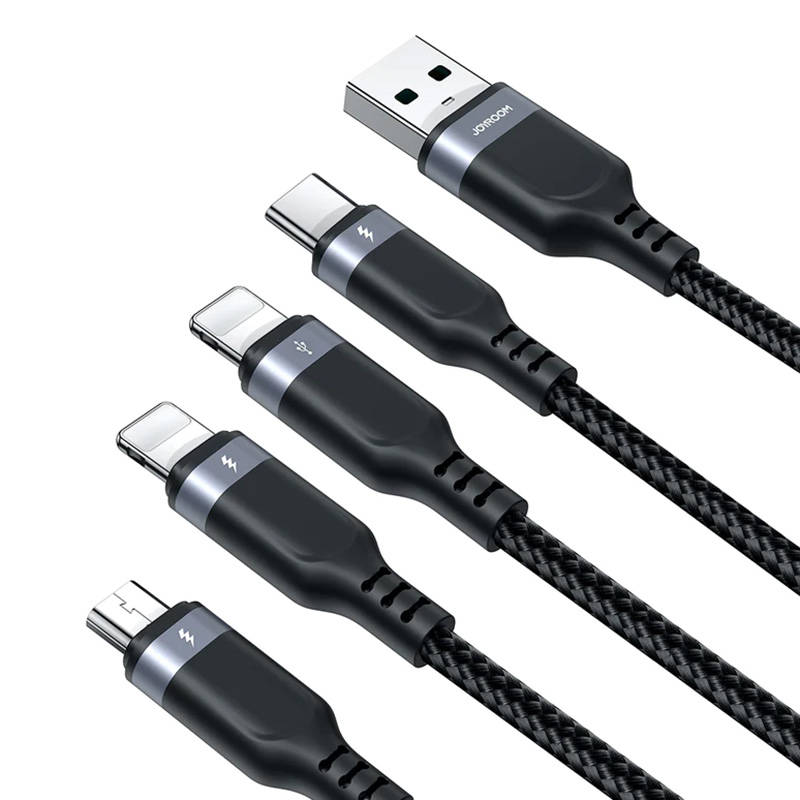 USB podatkovni kabel Joyroom S-1T4018A18 4u1 USB-C / Lightning / 3.5A /1.2m (crni)