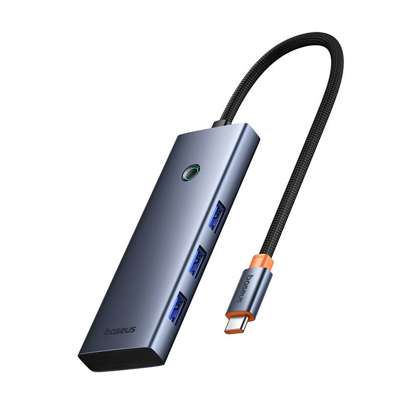 Hub 7u1 Baseus UltraJoy, USB-C - HDMI, 3xUSB 3.0, PD, SD/TF (sivo)