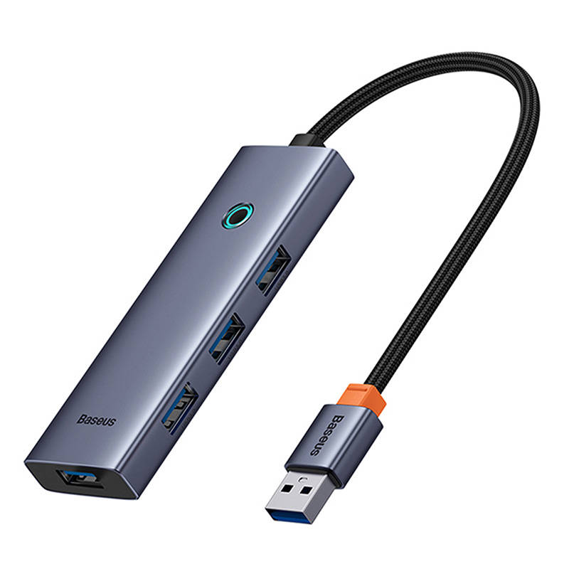 4u1 Hub Baseus UltraJoy USB-A do 4xUSB 3.0 (svemirski sivi)