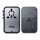 Višenamjenski putni zidni punjač Acefast Z1, 2xUSB-A, 3xUSB-C, GaN, 67W, US/EU/UK/AU (crni)