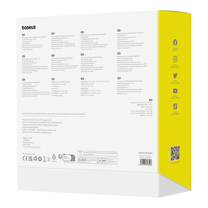 Baseus Bowie H1 bežične slušalice Bluetooth 5.2 (crne)