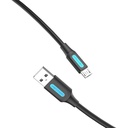 USB 2.0 A na Micro-B 3A kabel 2m Vention COLBH crni