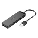 USB 2.0 koncentrator s 4 priključka i strujnim adapterom Vention CHMBF 1m crni