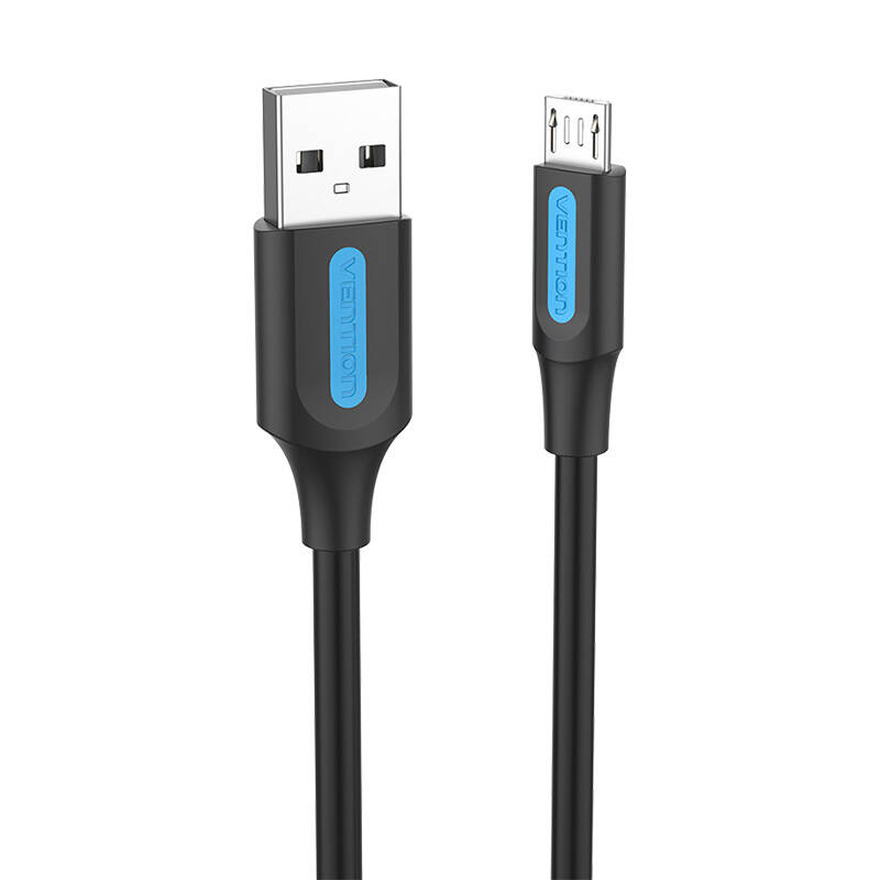 USB 2.0 A na Micro-B 3A kabel 3m Vention COLBI crni