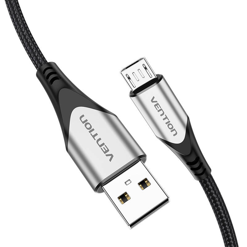 USB 2.0 A na Micro-B 3A kabel 3m Vention COAHI sivi