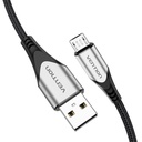 USB 2.0 A na Micro-B 3A kabel 3m Vention COAHI sivi