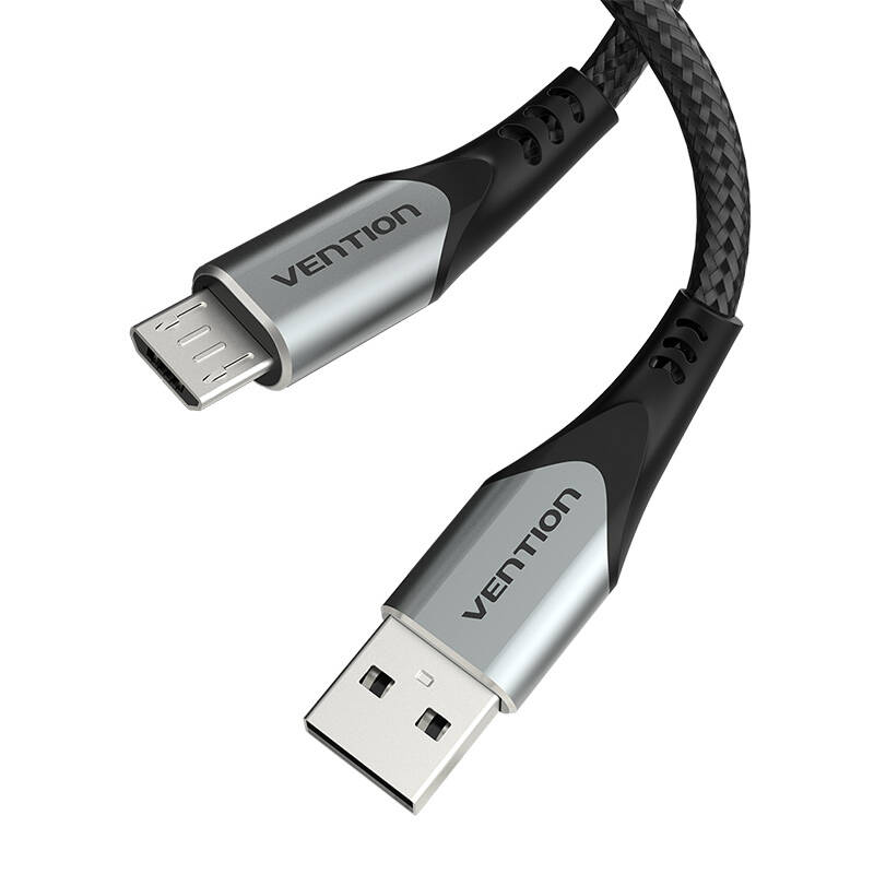 USB 2.0 A na Micro-B 3A kabel 3m Vention COAHI sivi