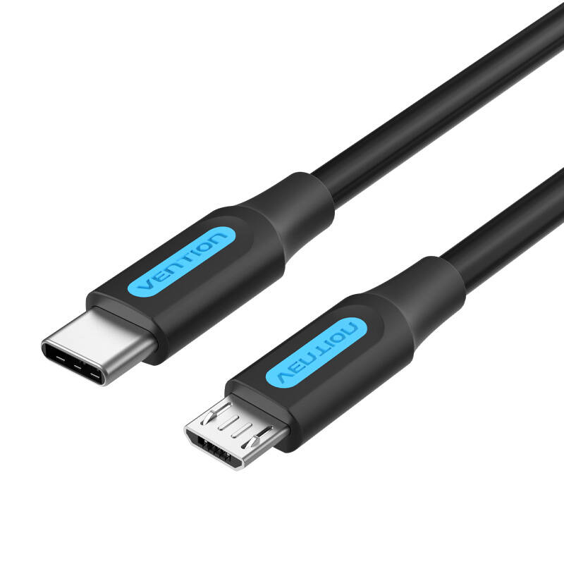 USB-C 2.0 na Micro-B 2A kabel 2m Vention COVBH crni