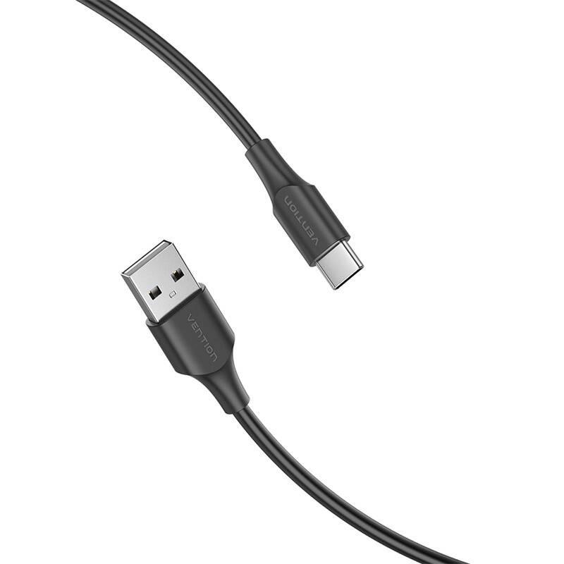 USB 2.0 A na USB-C 3A kabel 0,25 m Vention CTHBC crni