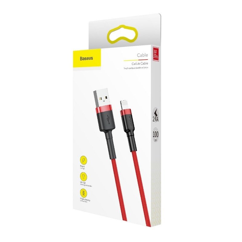 Baseus Cafule USB Lightning kabel 2.4A 1m (crni + crveni)